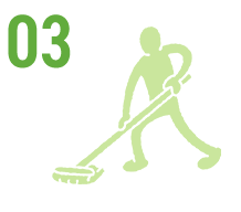 専用の洗剤を使用し貯水槽内の清掃